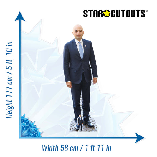 SC1448 Sajid Javid PoliticIan Cardboard Cut Out Height 177cm