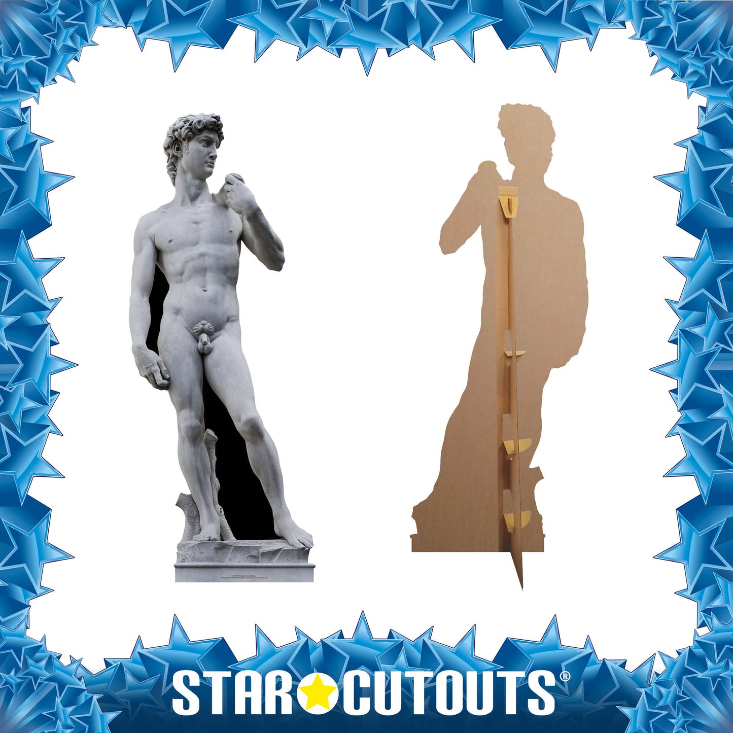 SC144 Michelangelo's David Statue Cardboard Cut Out Height 186cm