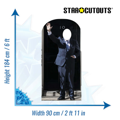 SC1453 Prime Minister Stand In PoliticIan Cardboard Cut Out Height 184cm