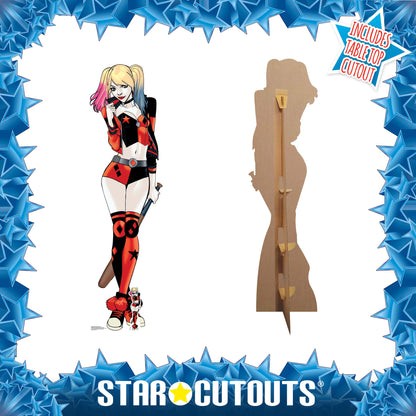 SC1454 Harley Quinn Baseball Bat Cardboard Cut Out Height 177cm