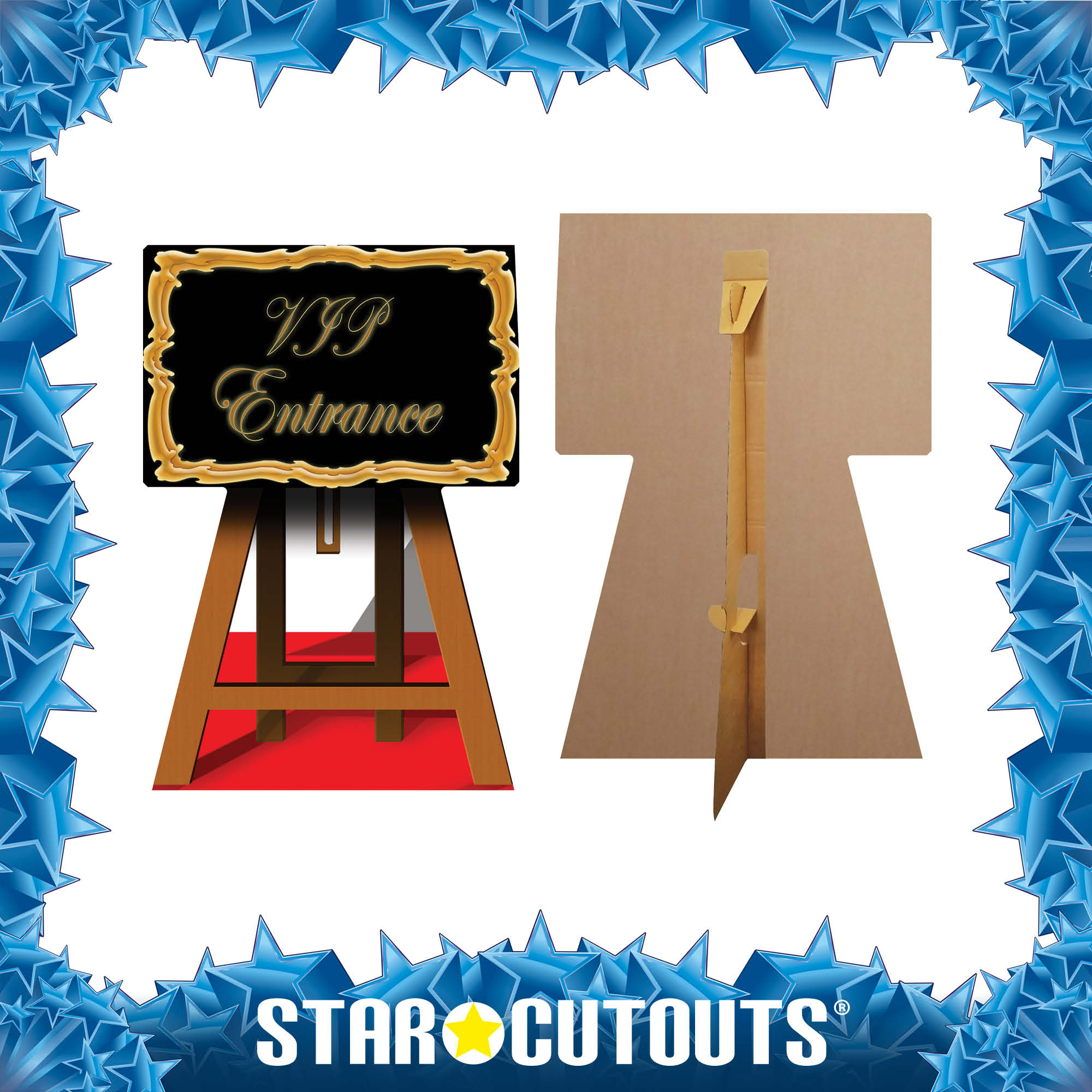 Diy Vip Sign SC145 VIP Sign Event Cardboard Cut Out Height 116cm – Star Cutouts