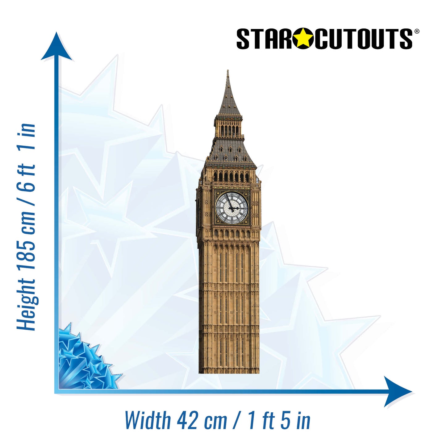 SC146 Big Ben (Clock) Cardboard Cut Out Height 185cm