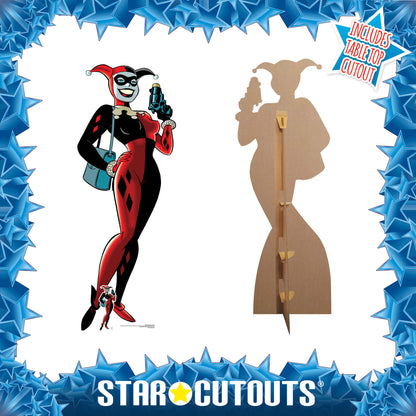 SC1474 Harley Quinn Classic Gun Cardboard Cut Out Height 174cm
