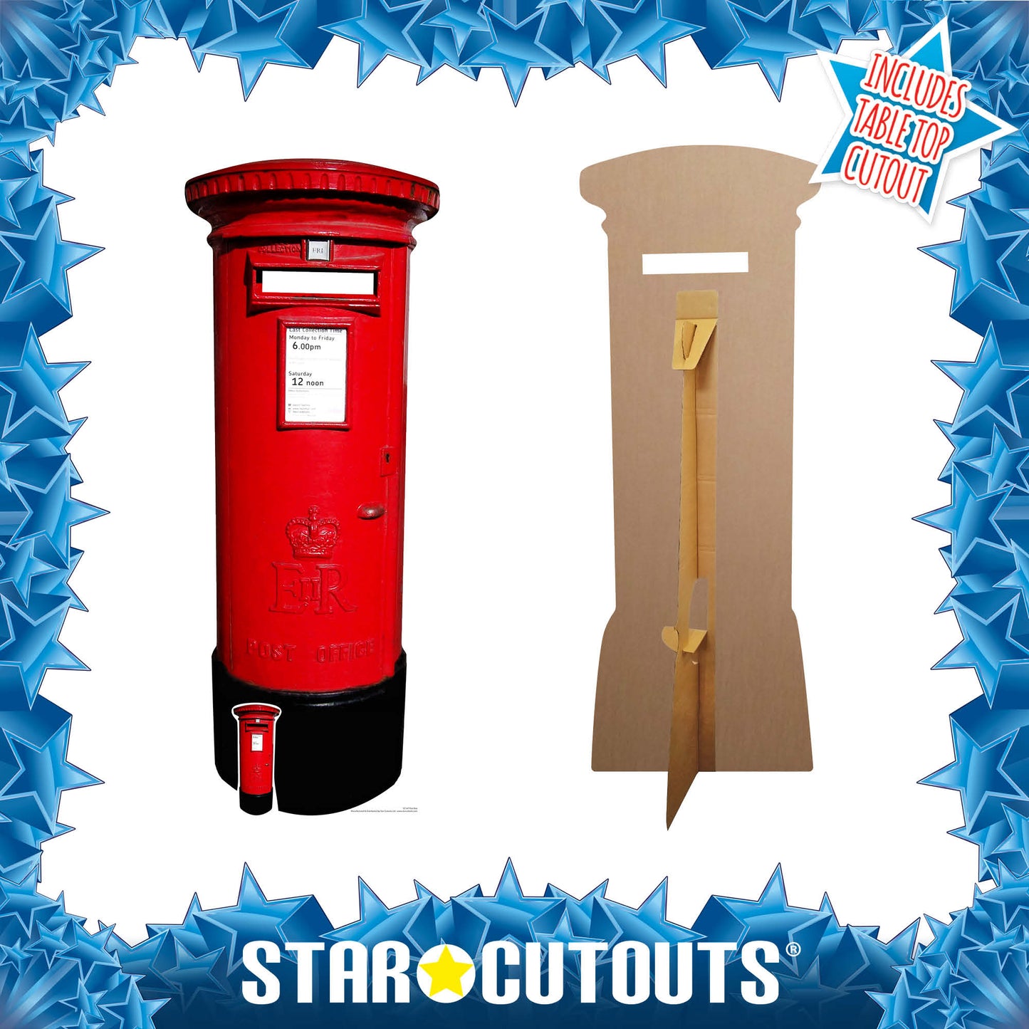 SC147 Post Box Cardboard Cut Out Height 144cm