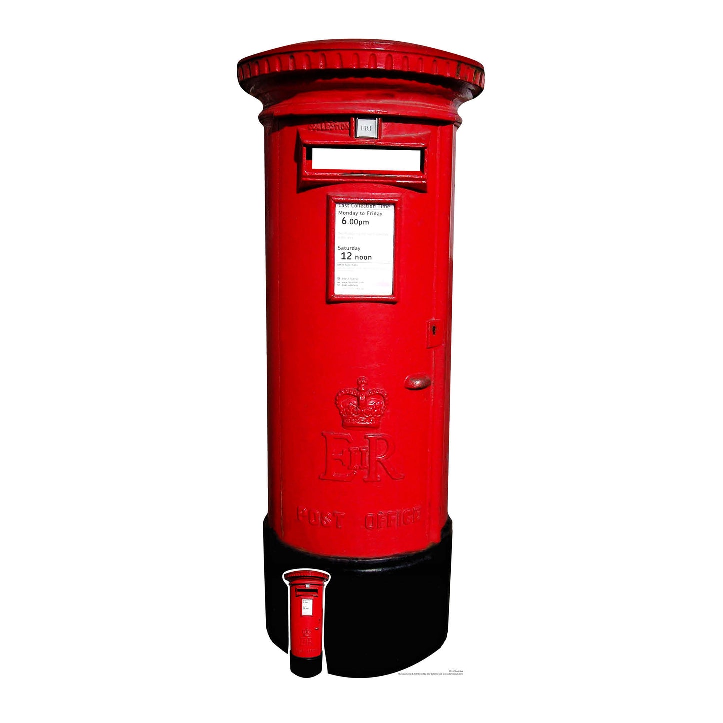 SC147 Post Box Cardboard Cut Out Height 144cm