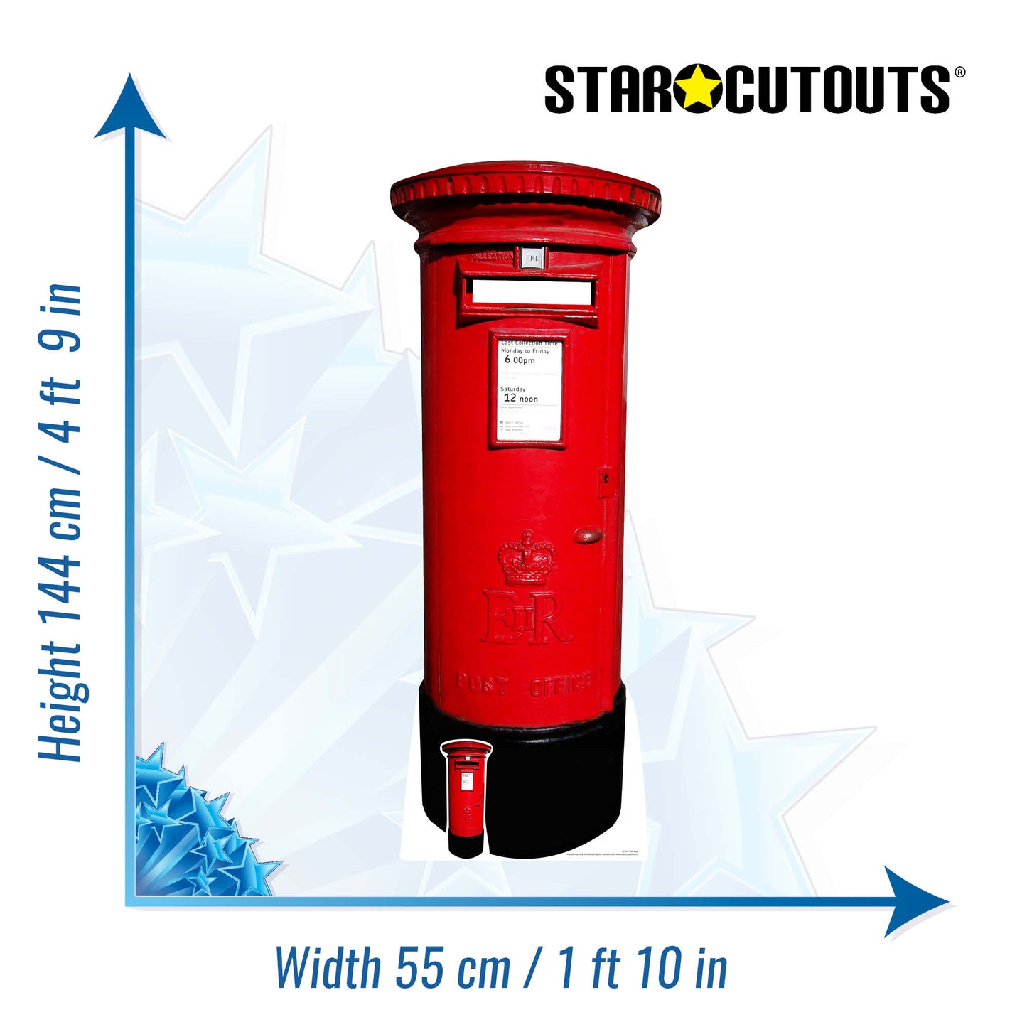 SC147 Post Box Cardboard Cut Out Height 144cm – Star Cutouts