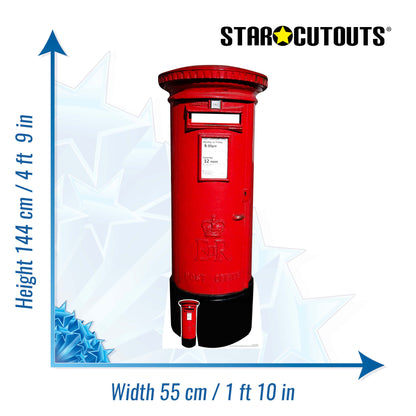 SC147 Post Box Cardboard Cut Out Height 144cm