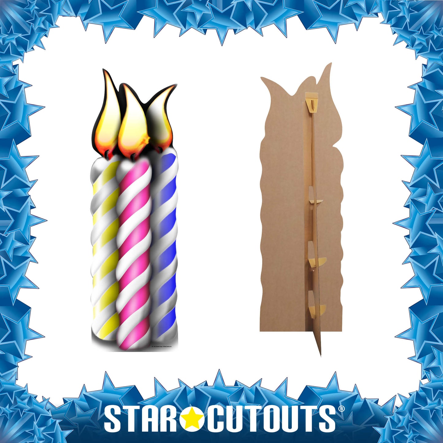 SC149 Birthday Candle (Group) Cardboard Cut Out Height 190cm