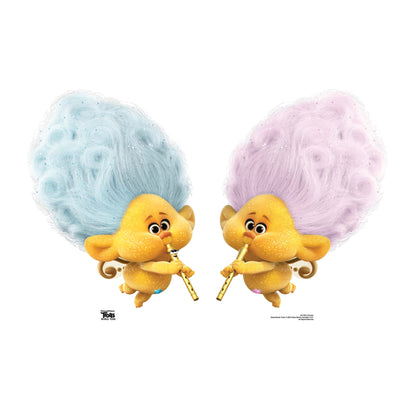 SC1500 Cherub Blue and Pink Trolls World Tour Cardboard Cut Out Height 61cm