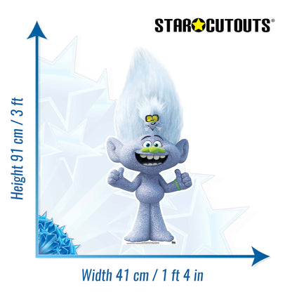 SC1505 MINI Diamond Guy with Tiny Trolls World Tour Cardboard Cut Out Height 91cm