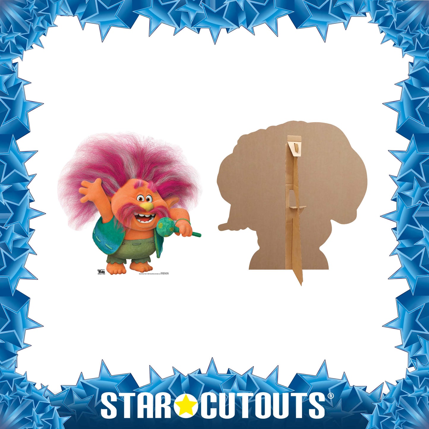 SC1506 King Peppy Trolls World Tour Cardboard Cut Out Height 74cm