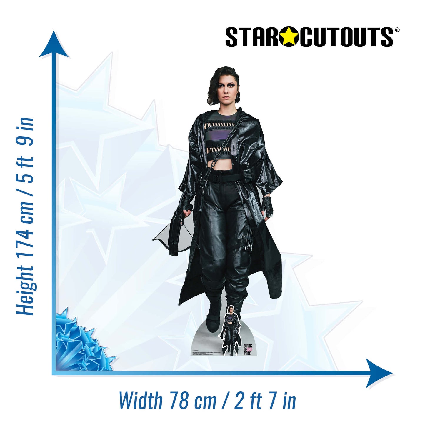 SC1512 Huntress Birds of Prey Mary Elizabeth Winstead Cardboard Cut Out Height 174cm - Star Cutouts