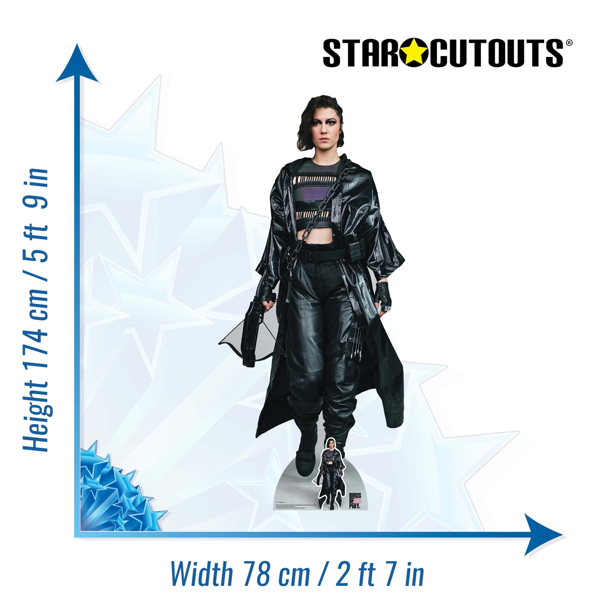 SC1512 Huntress Birds of Prey Mary Elizabeth Winstead Cardboard Cut Out Height 174cm - Star Cutouts