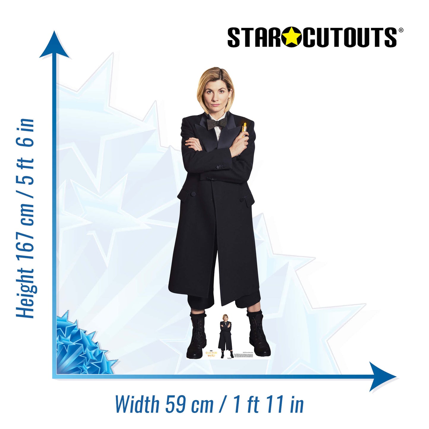13th Doctor Who Jodie Whittaker Spyfall Suit Cardboard Cut Out Height 167cm - Star Cutouts