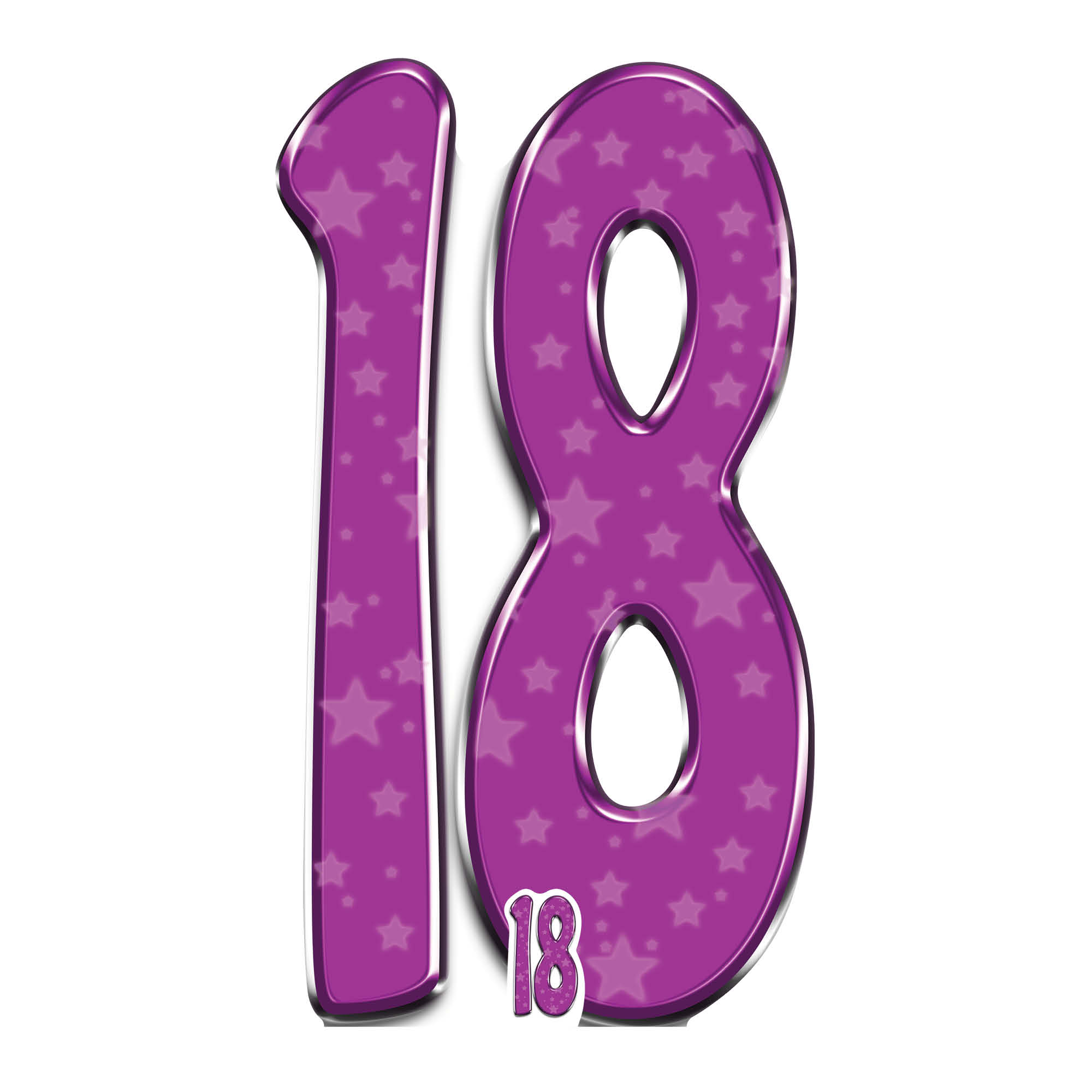 SC151 Number 18 Cardboard Cut Out Height 167cm – Star Cutouts