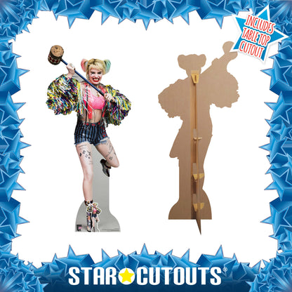 SC1521 Harley Quinn Swinging Mallet Margot Robbie Birds of Prey Cardboard Cut Out Height 183cm - Star Cutouts