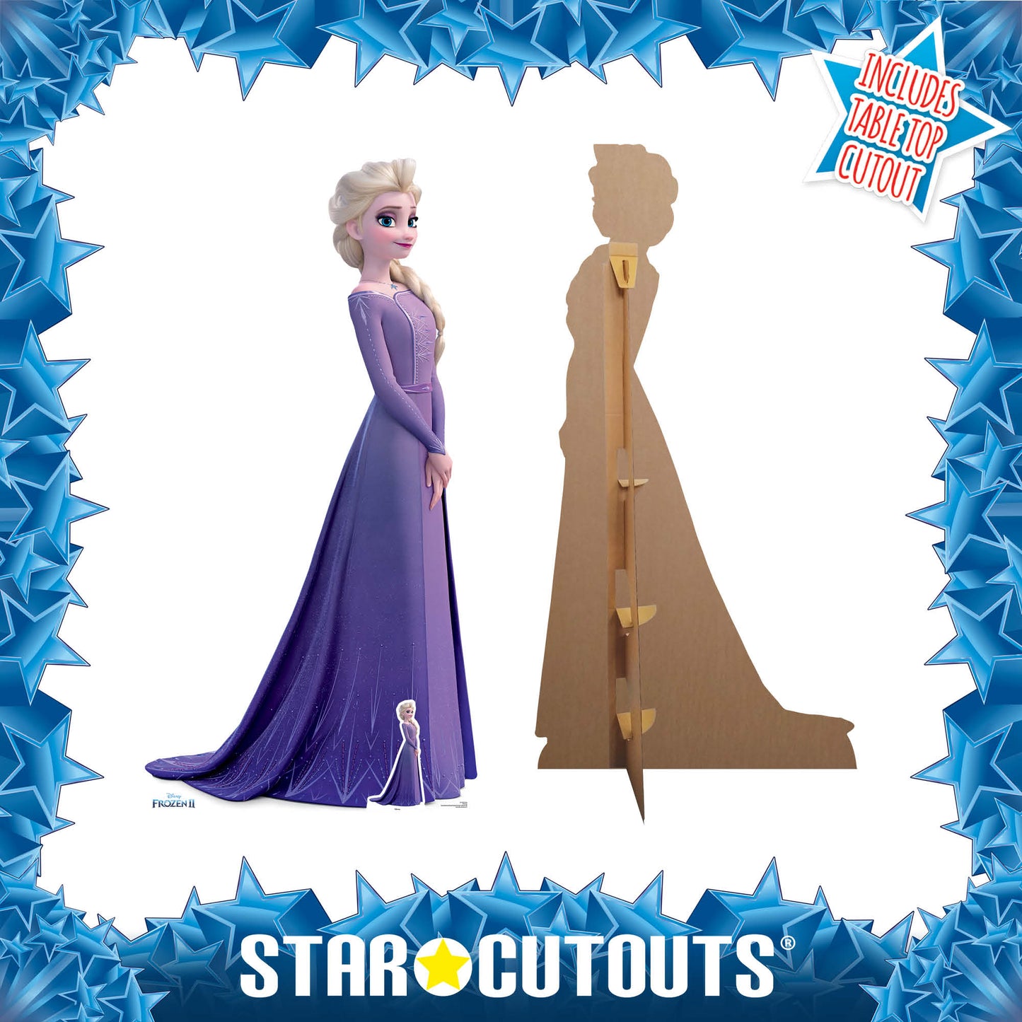 SC1533 Elsa Violet Dress Cardboard Cut Out Height 181cm