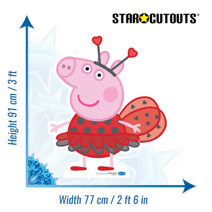 SC1538 Peppa Pig Ladybird Cardboard Cut Out Height 91cm