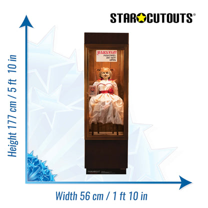 SC1540 Annabelle Possessed Doll Glass Case Cardboard Cut Out Height 177cm - Star Cutouts