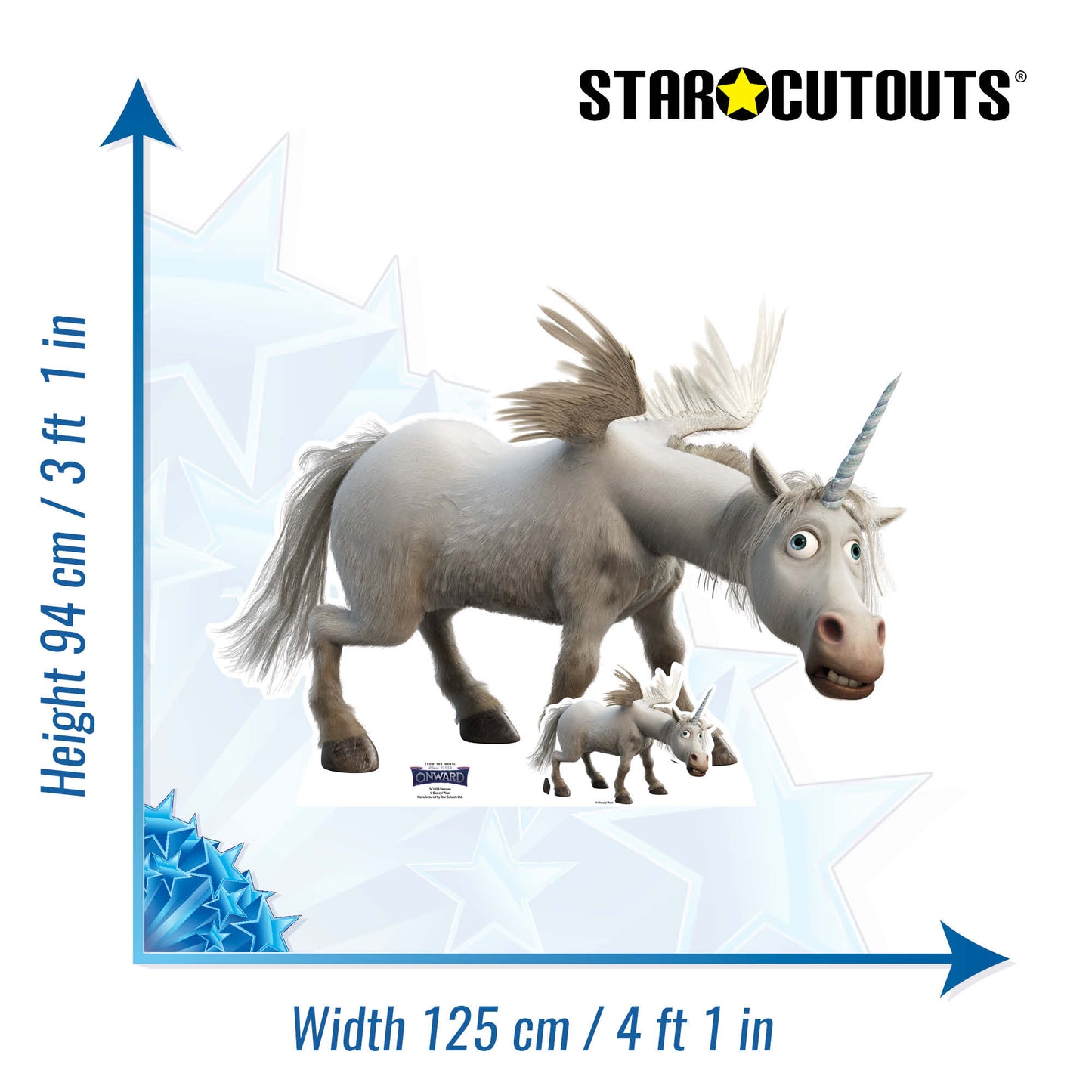 SC1553 Unicorn Onward Cardboard Cut Out Height 94cm