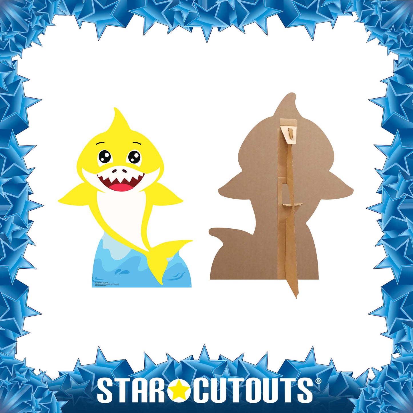 SC1555 Baby Shark Yellow Cardboard Cut Out Height 93cm - Star Cutouts