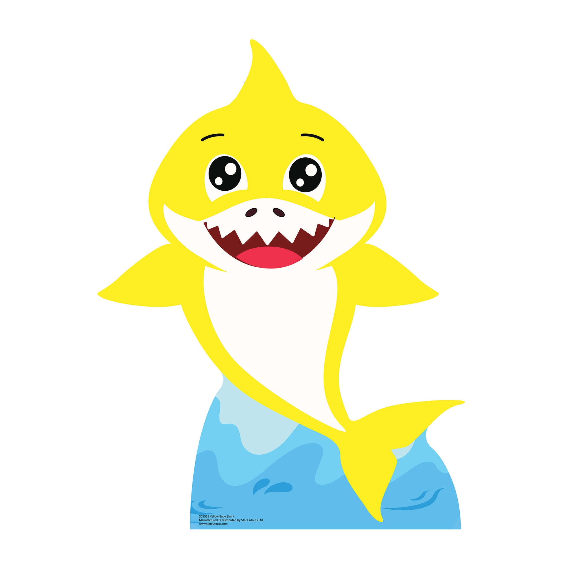 SC1555 Baby Shark Yellow Cardboard Cut Out Height 93cm - Star Cutouts