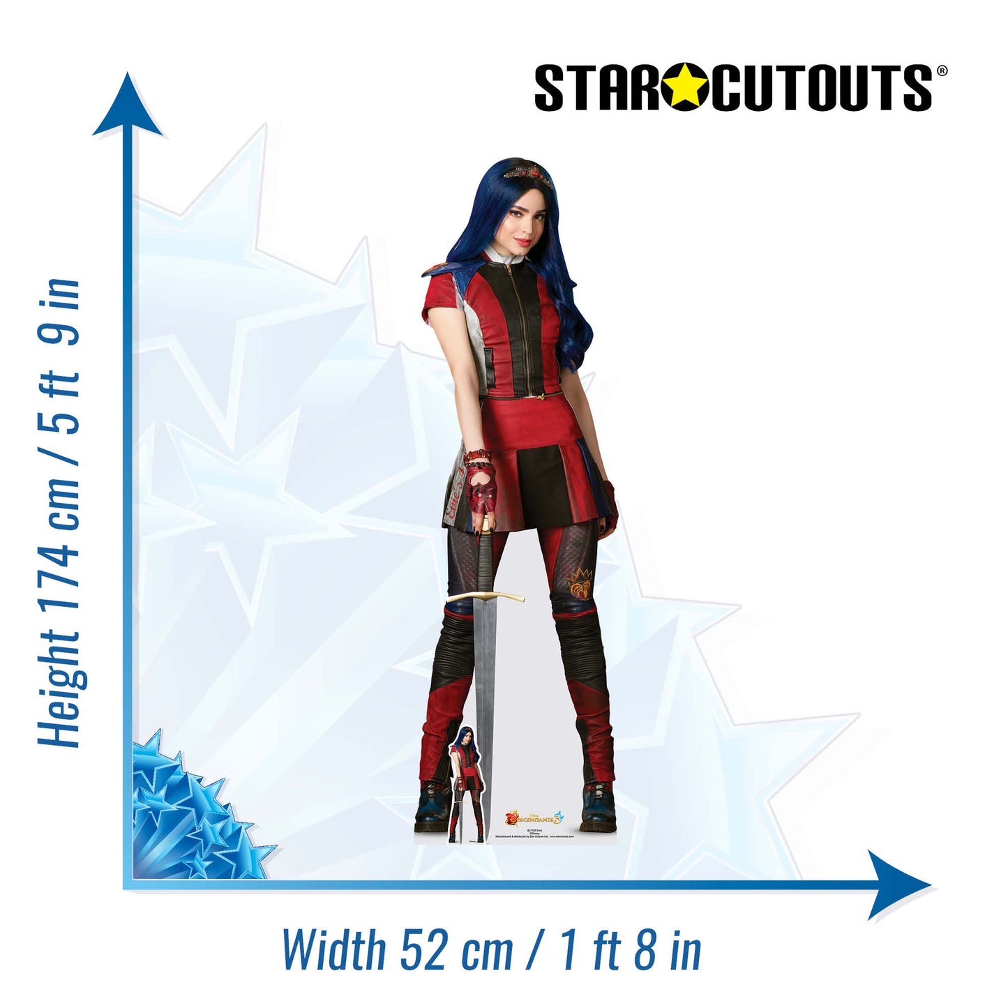 SC1559 Evie Descendants  Cardboard Cut Out Height 174cm - Star Cutouts