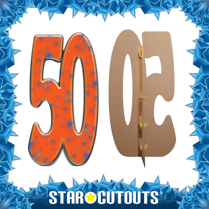SC155 Number 50 Cardboard Cut Out Height 181cm