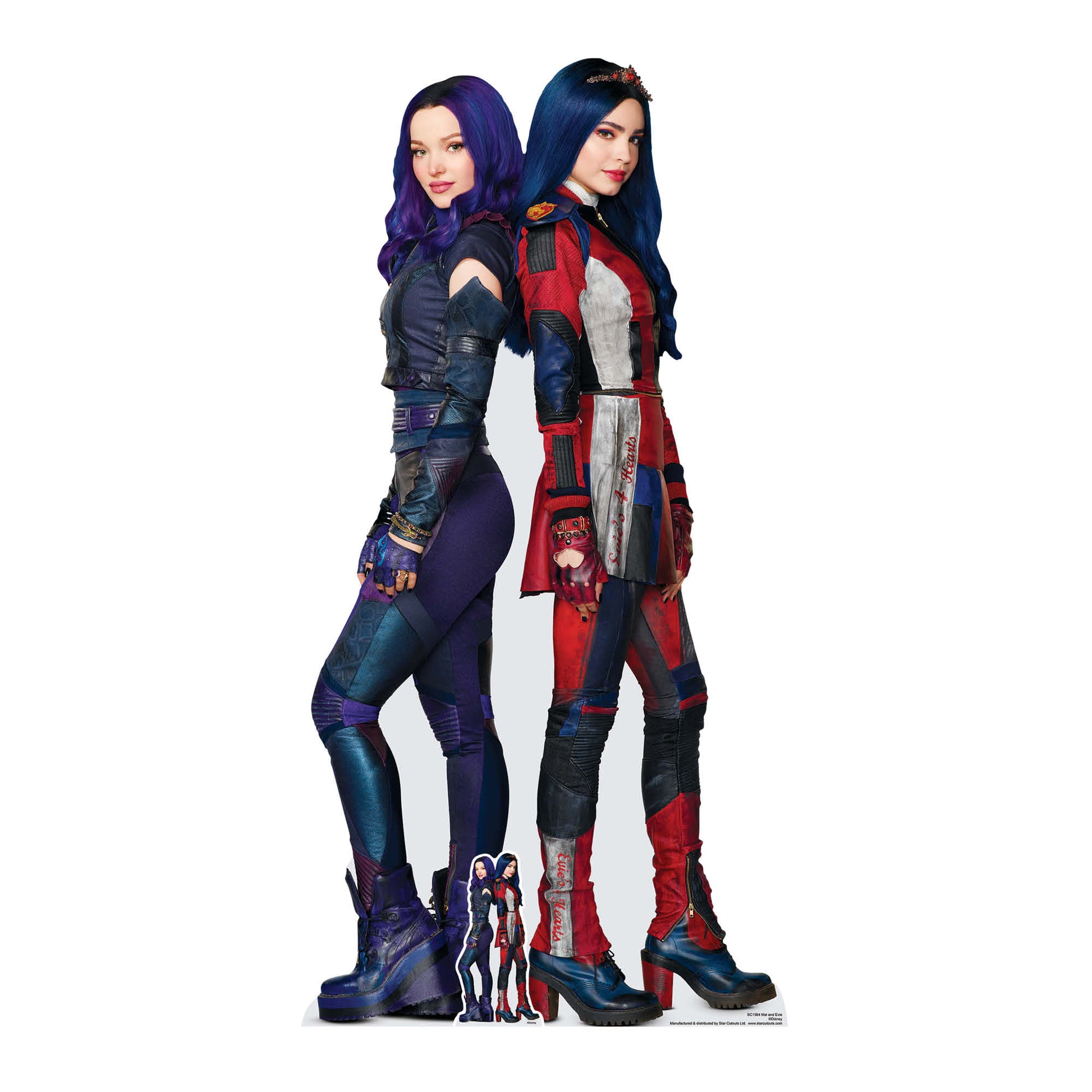 SC1564 Mal and Evie Descendants  Cardboard Cut Out Height 170cm - Star Cutouts