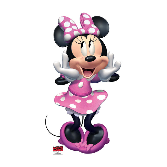 SC1565 Minnie Mouse (Happy) Cardboard Cut Out Height 89cm