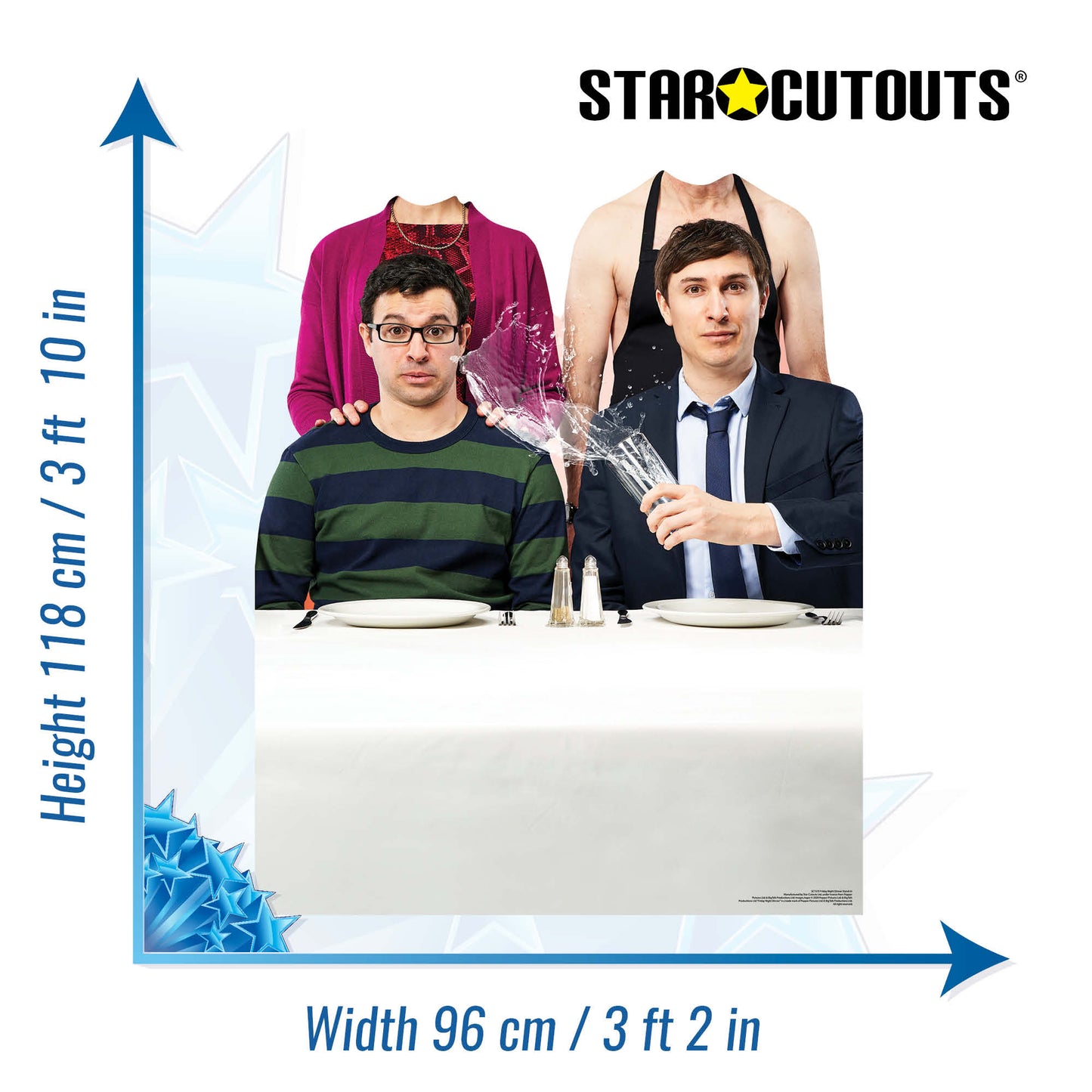 SC1572 Friday Night Dinner Stand-In Jonny Adam Martin Jackie Cardboard Cut Out Height 118cm