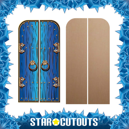 SC1575 Magical Double Doors Blue Cardboard Cut Out Height 191cm