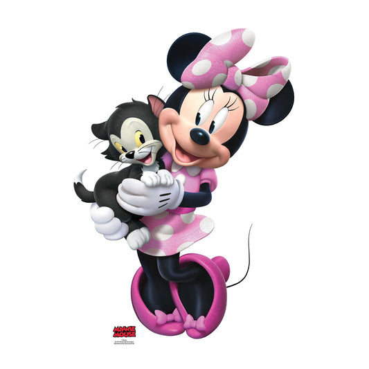 SC1577 Minnie Mouse and Figaro Cardboard Cut Out Height 89cm