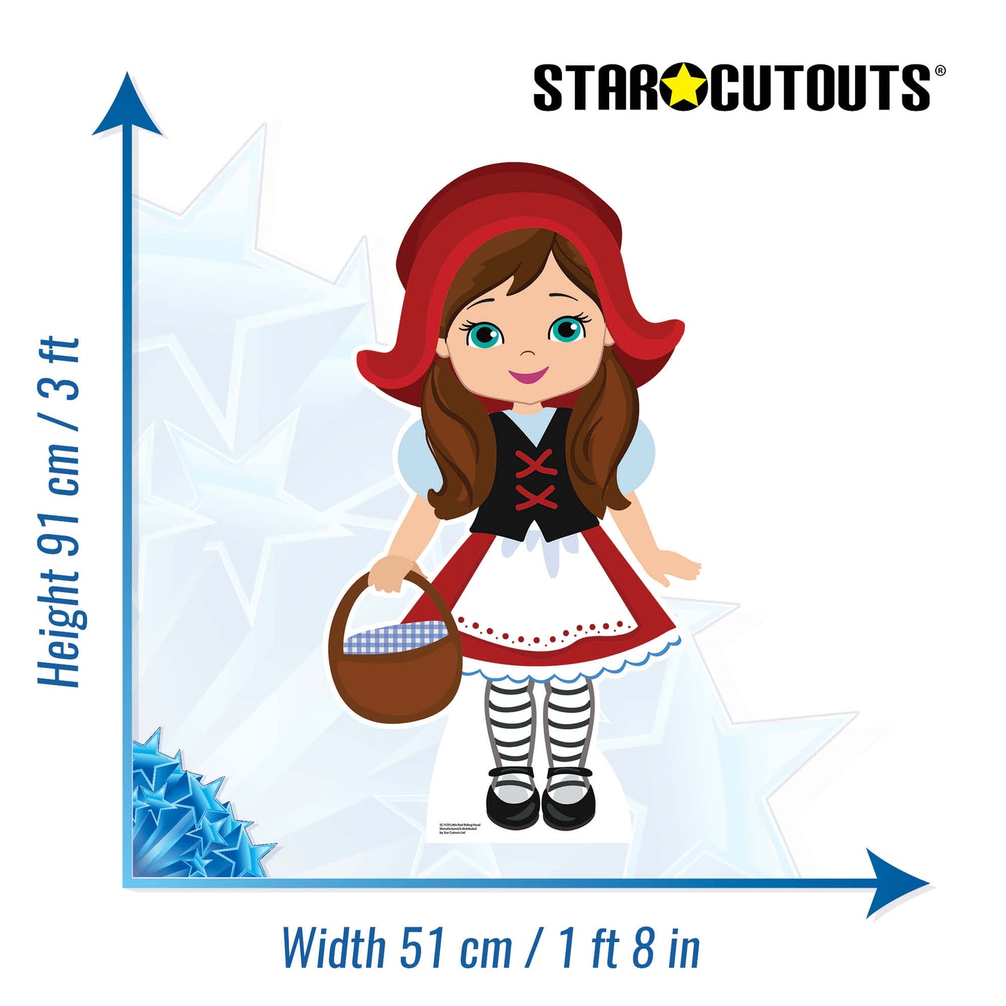 SC1579 Little Red Riding Hood Fairy Tales Cardboard Cut Out Height 91cm