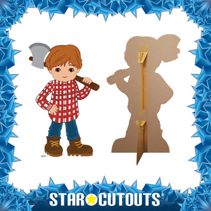 SC1581 Woodcutter Little Red Riding Hood Fairy Tales Cardboard Cut Out Height 94cm