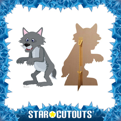 SC1582 Wolf Little Red Riding Hood Fairy Tales Cardboard Cut Out Height 89cm