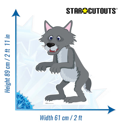 SC1582 Wolf Little Red Riding Hood Fairy Tales Cardboard Cut Out Height 89cm