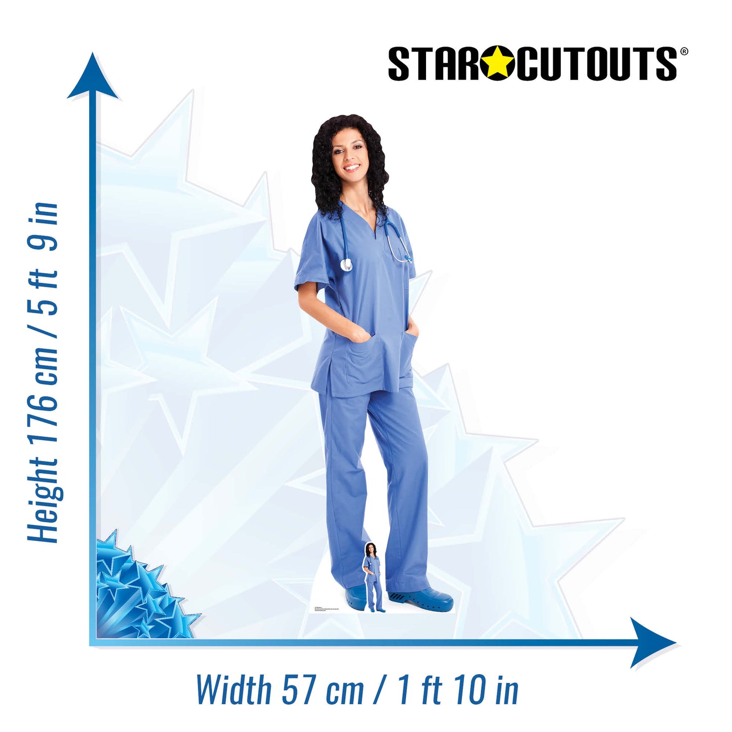 SC1583 Nurse  Cardboard Cut Out Height 176cm