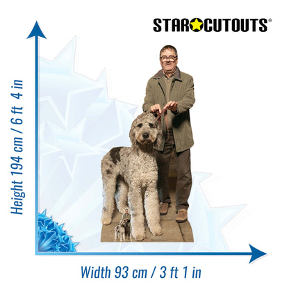 SC1585 Jim and Milson Dog Friday Night Dinner Mark Heap Cardboard Cut Out Height 194cm