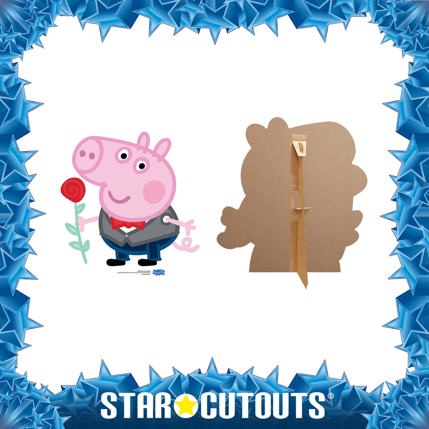 SC1592 George Pig Rose Cardboard Cut Out Height 60cm