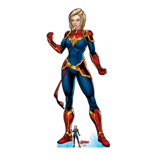 SC1611 Captain Marvel Super Hero Cardboard Cutout With Mini Height 184cm