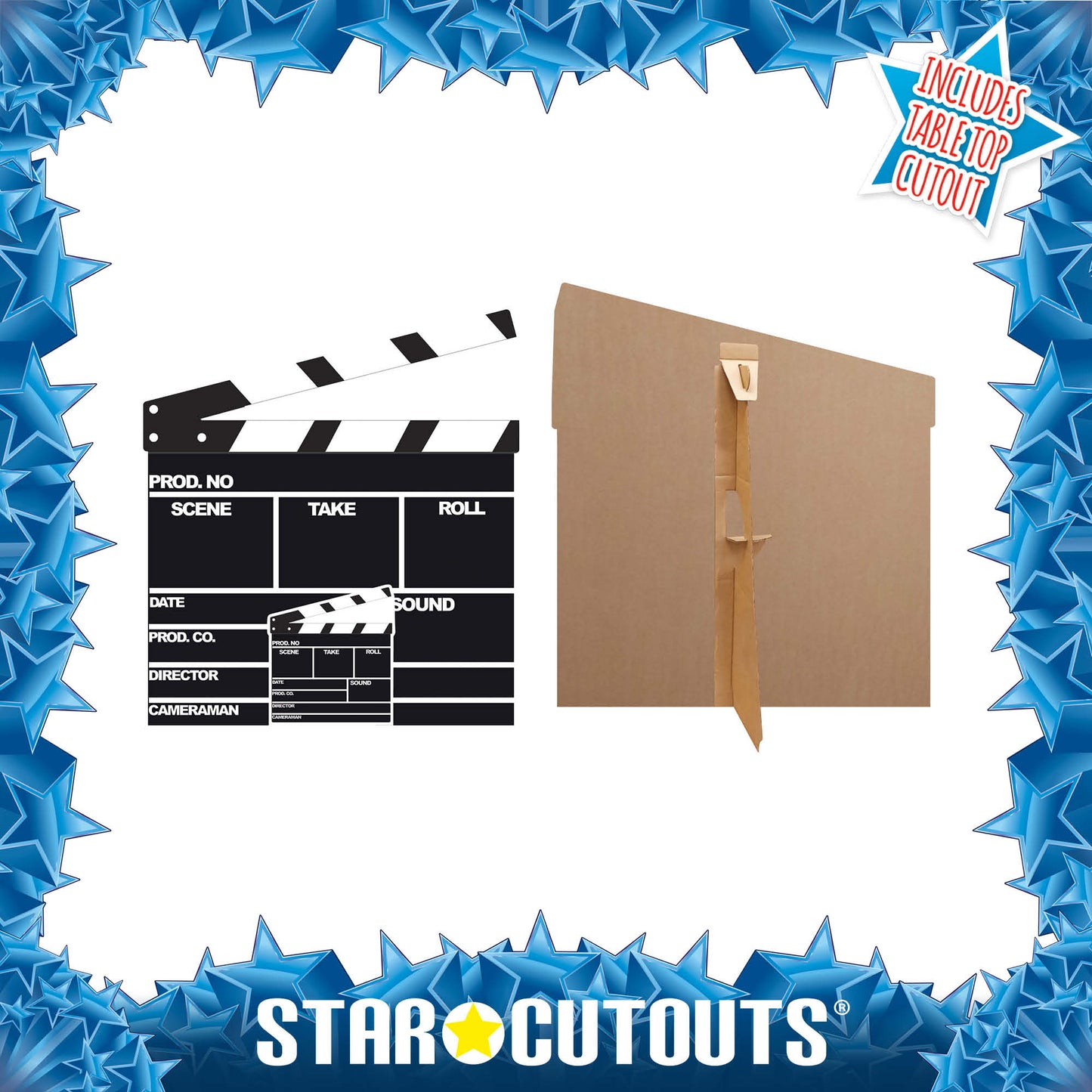 SC161 Film Clapper Cardboard Cut Out Height 103cm