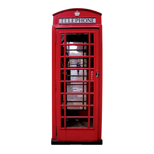 SC162 Phone Box Cardboard Cut Out Height 191cm