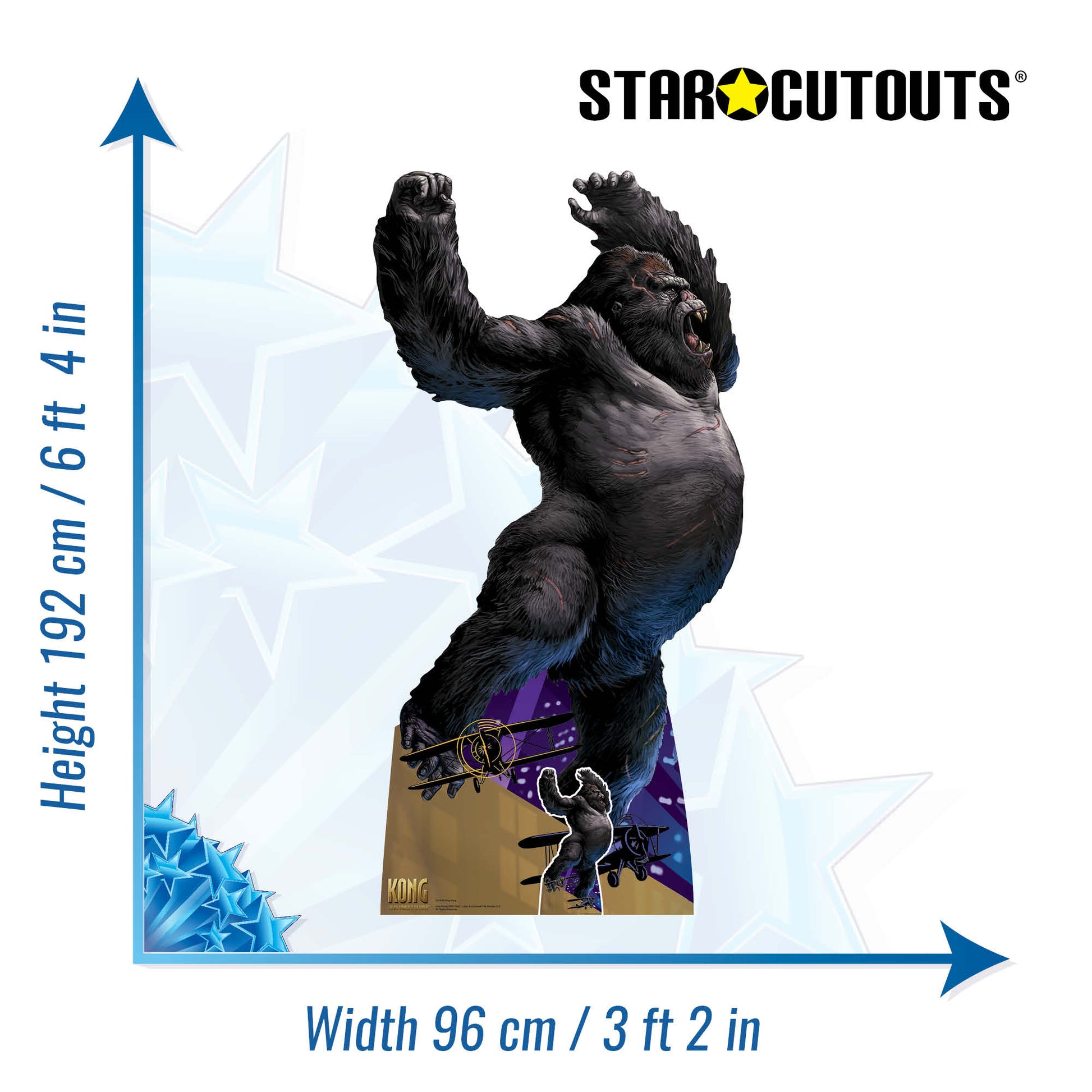SC1633 King Kong Cardboard Cut Out Height 193cm - Star Cutouts