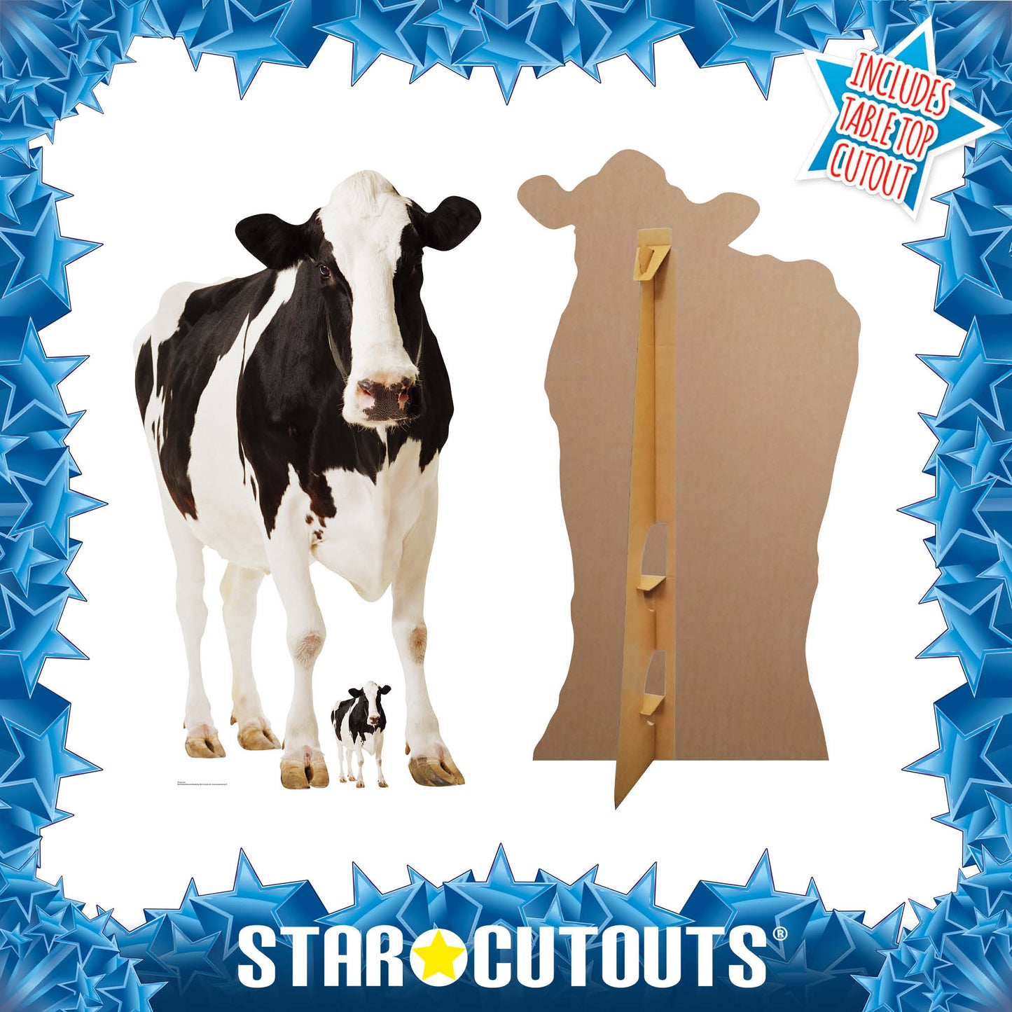 SC163 Cow Cardboard Cut Out Height 165cm - Star Cutouts