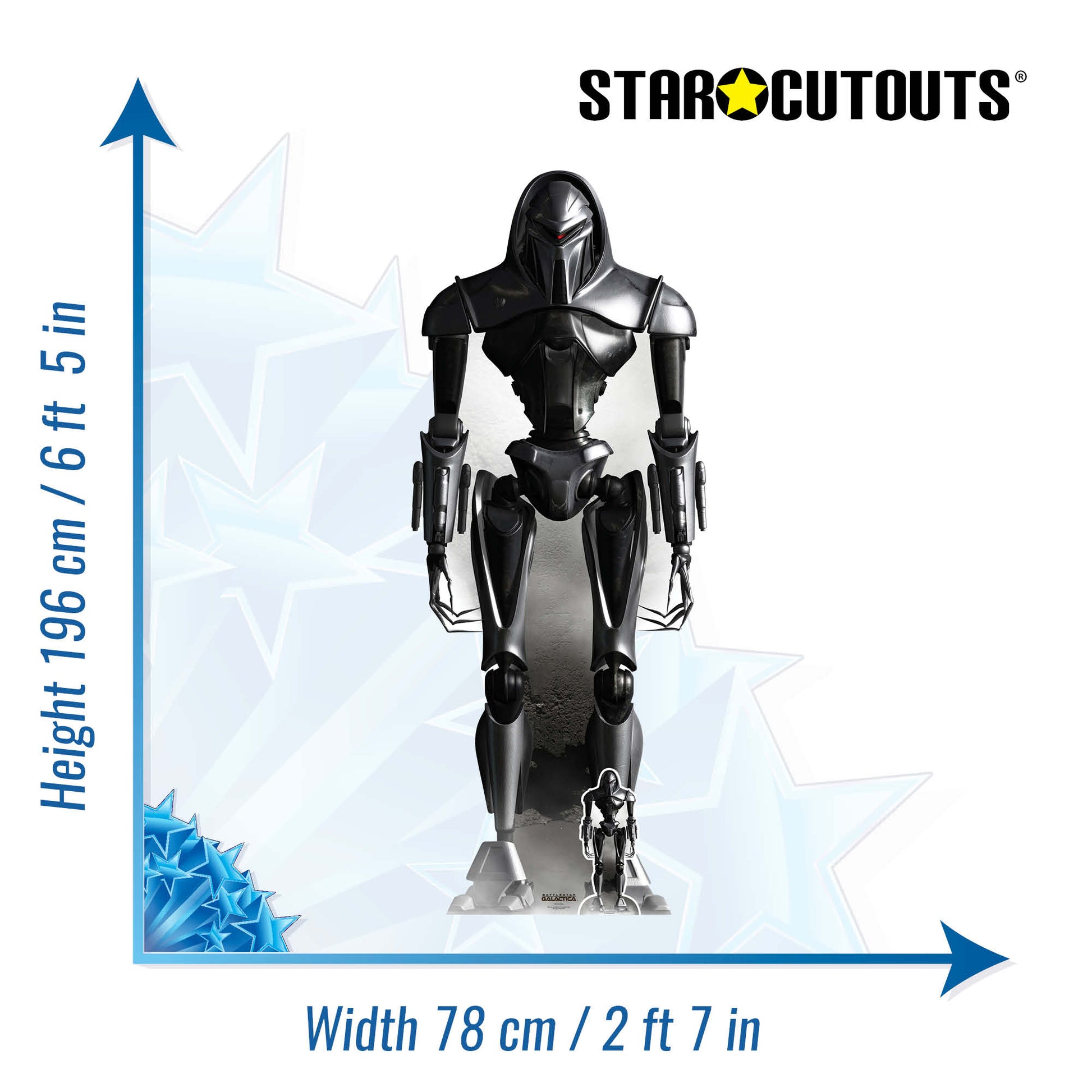 SC1643 Cylon Cybernetic Lifeform Node Battlestar Galactica Cardboard Cut Out Height 195cm - Star Cutouts