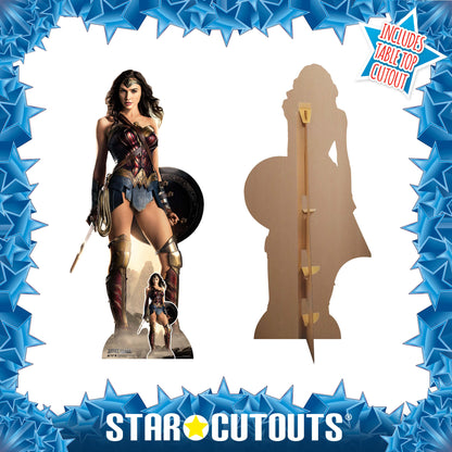 SC1646 Wonder Woman Justice League Shield Cardboard Cut Out Height 187cm