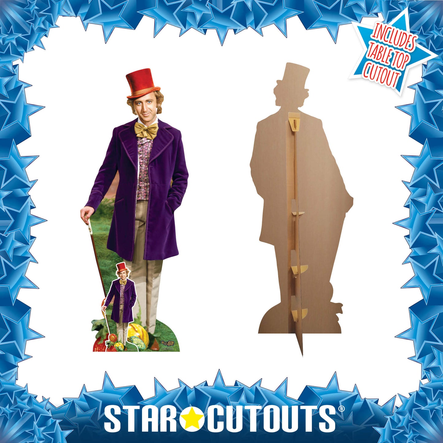 SC1650 Willy Wonka and the Chocolate Factory (Gene Wilder) Cardboard Cut Out Height 193cm