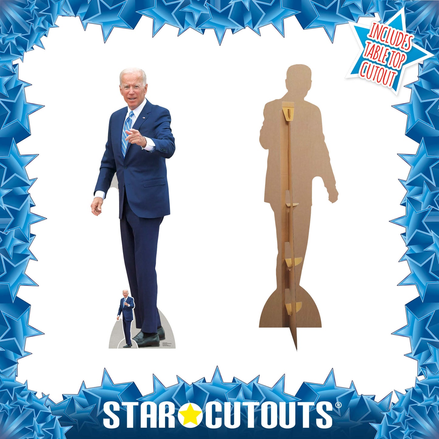 SC1654 Joe Biden President Pointing Cardboard Cut Out Height 185cm