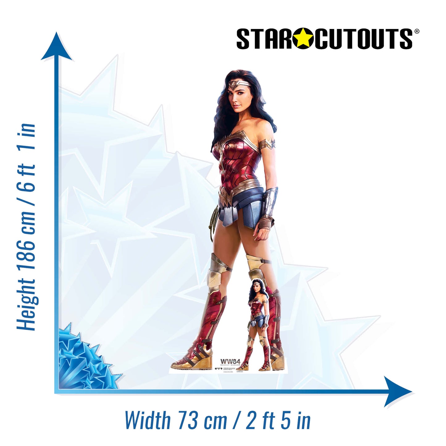 SC1660 Wonder Woman WW84 Cardboard Cut Out Height 186cm